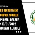 Dindigul DHS Recruitment 2025 Notification for 25 Multipurpose Worker Posts – Apply Now!