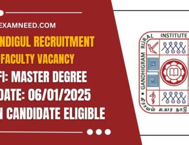GRI Dindigul Recruitment 2025 Tamil Nadu Government Officially Released for Guest Faculty Posts, Apply Now!