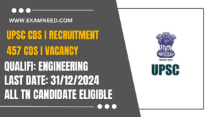 UPSC CDS I Recruitment 2025 Official Notification for 457 Posts – Apply Now!