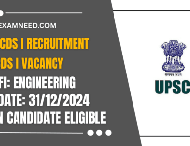 UPSC CDS I Recruitment 2025 Official Notification for 457 Posts – Apply Now!