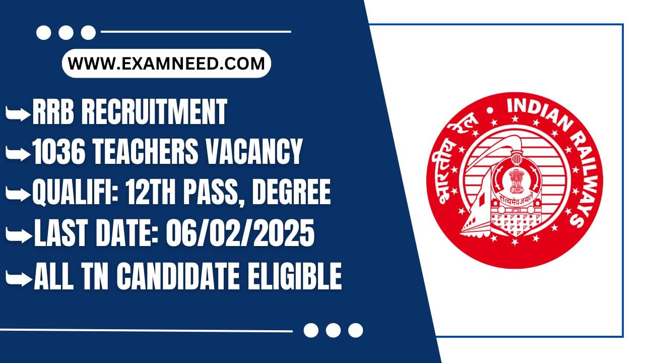 RRB Recruitment 2025 Official Notice for 1036 Ministerial and Isolated Categories Posts; Apply Now!