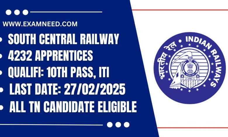 SCR Recruitment 2025 Official Notification for 4232 Apprentice Posts; Apply Now!