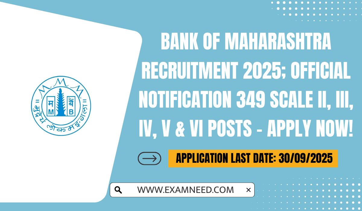 Bank of Maharashtra Recruitment 2025