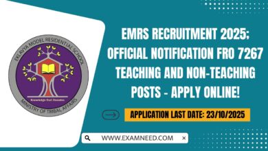 EMRS Recruitment 2025