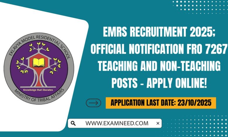 EMRS Recruitment 2025