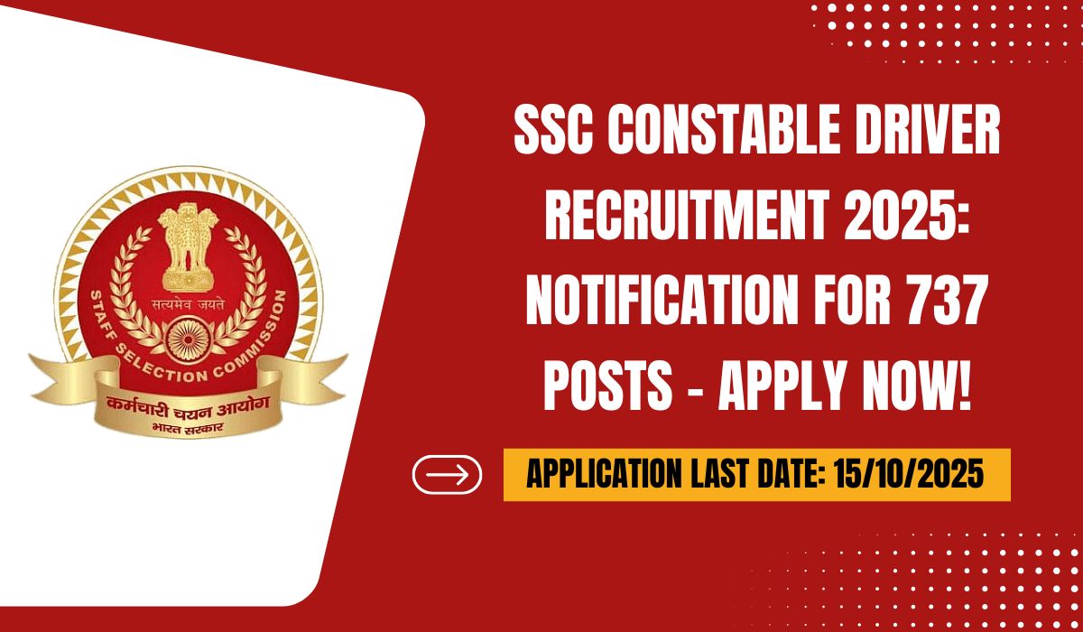 SSC Constable Driver Recruitment 2025