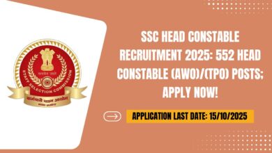 SSC Head Constable Recruitment 2025