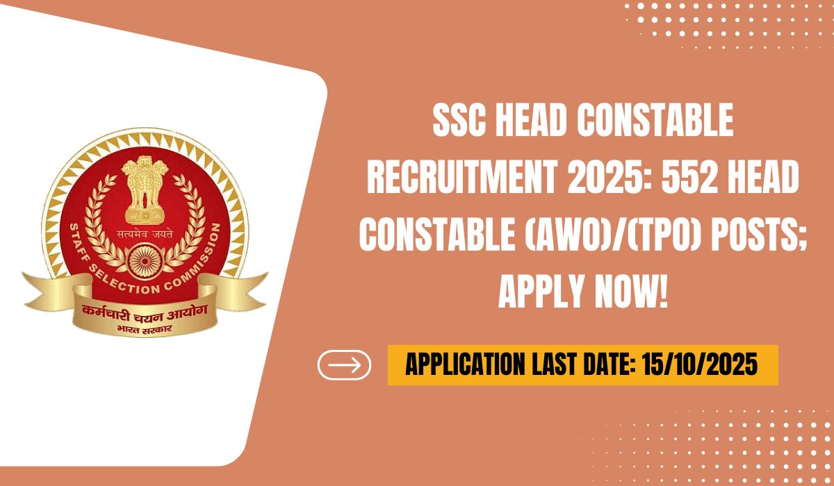 SSC Head Constable Recruitment 2025