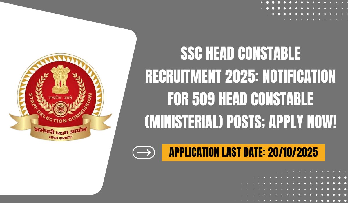 SSC Head Constable Recruitment 2025