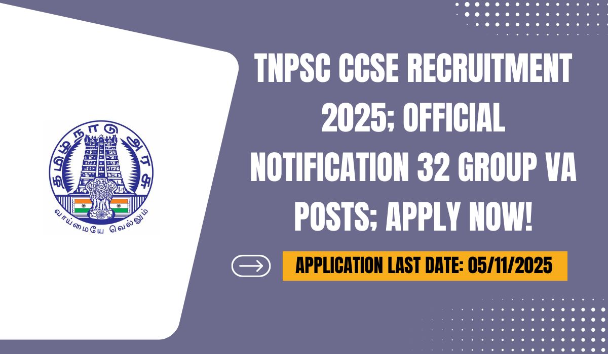 TNPSC CCSE Recruitment 2025