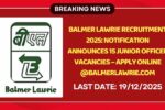 Balmer Lawrie Recruitment 2025