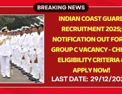 Indian Coast Guard Recruitment 2025