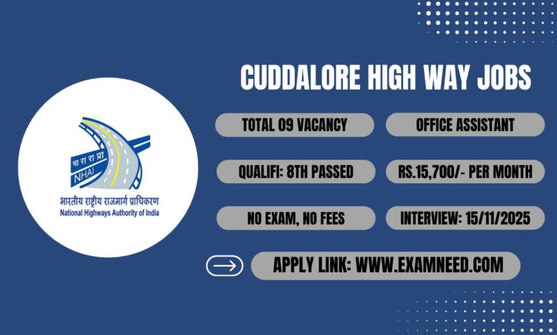 TN Highways Department Cuddalore Recruitment 2025