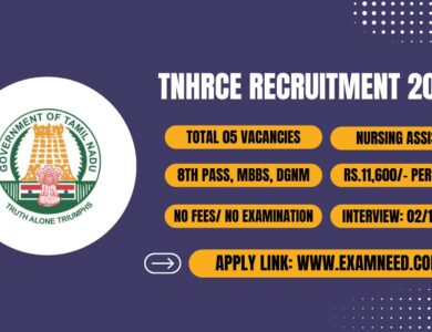 TNHRCE Coimbatore Recruitment 2025