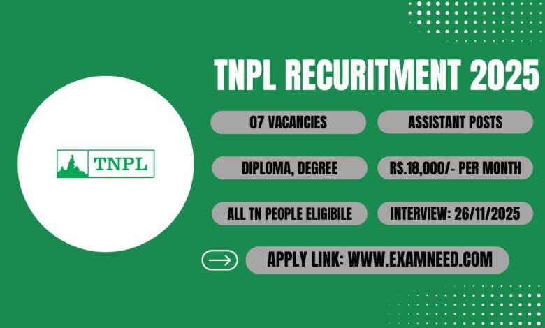 TNPL Recruitment 2025