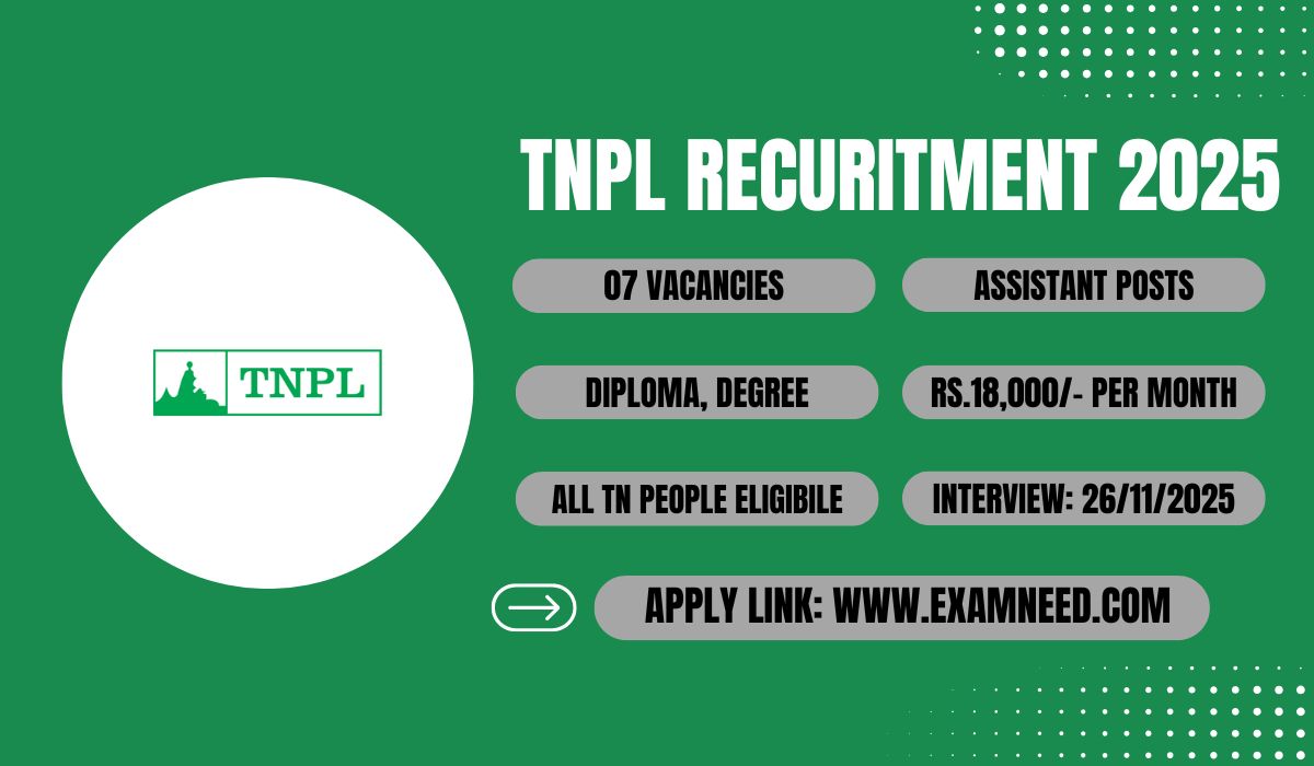 TNPL Recruitment 2025