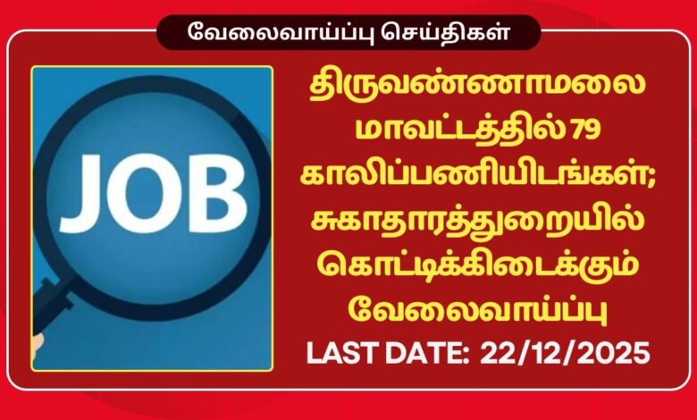 Thiruvannamalai DHS Recruitment 2025