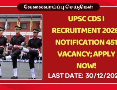 UPSC CDS I Recruitment 2026