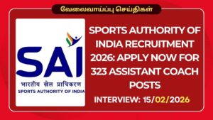 Sports Authority of India Recruitment 2026