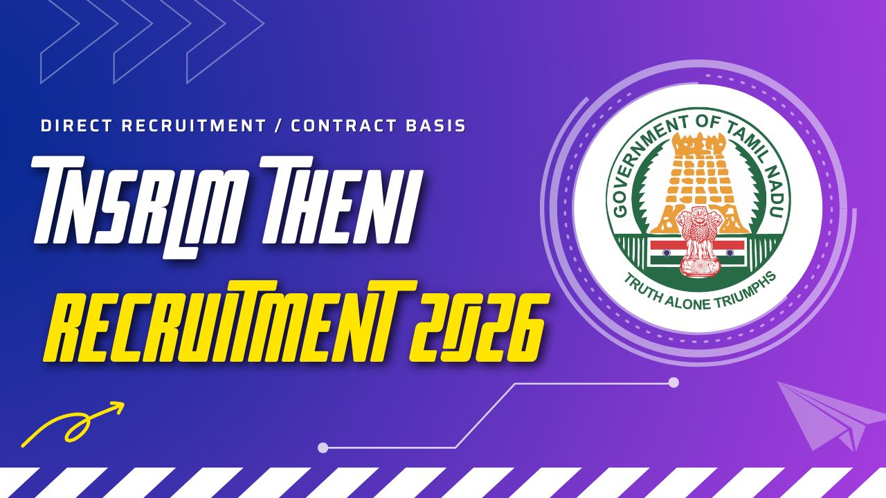 TNSRLM Theni Recruitment 2026
