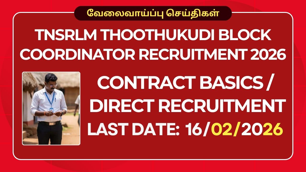 TNSRLM Thoothukudi Recruitment 2026