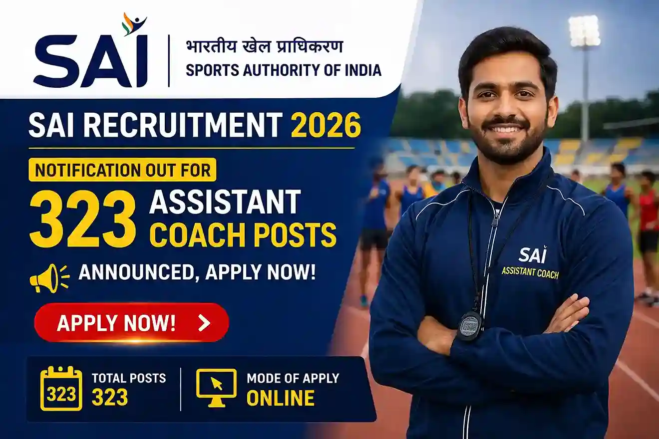 SAI Recruitment 2026 Assistant Coach Notification