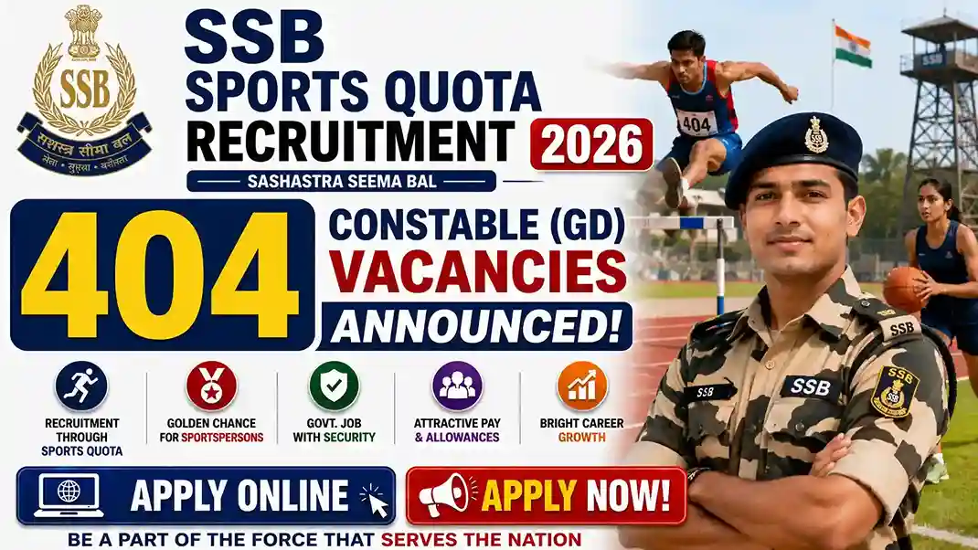 SSB Sports Quota Recruitment 2026