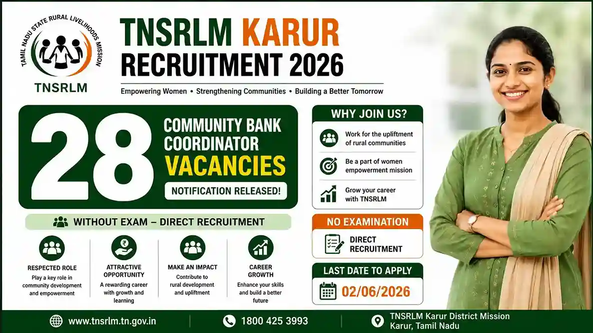 TNSRLM Karur Recruitment 2026