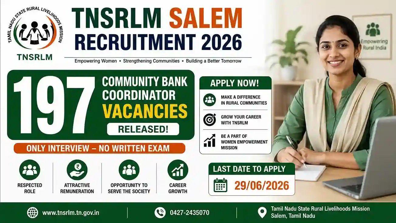 TNSRLM Salem Recruitment 2026 Notification PDF