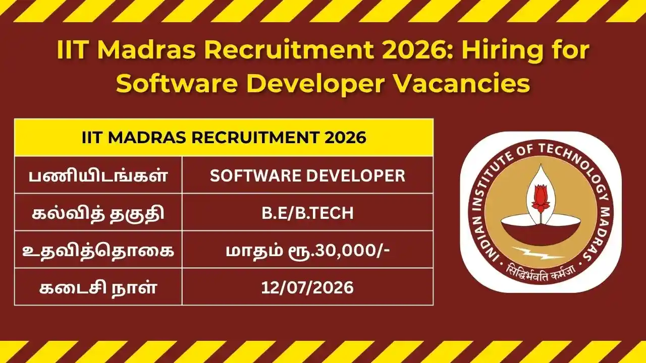 IIT Madras Recruitment 2026 Notification PDF
