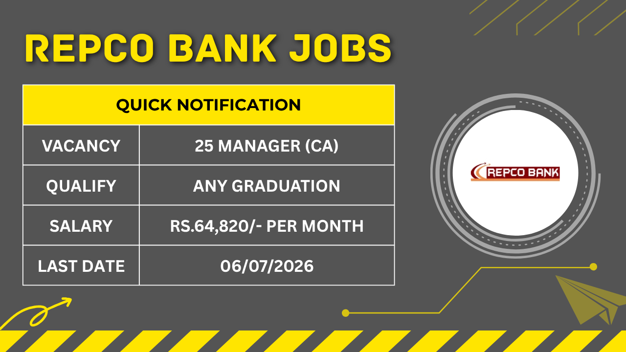 Repco Bank Recruitment 2026