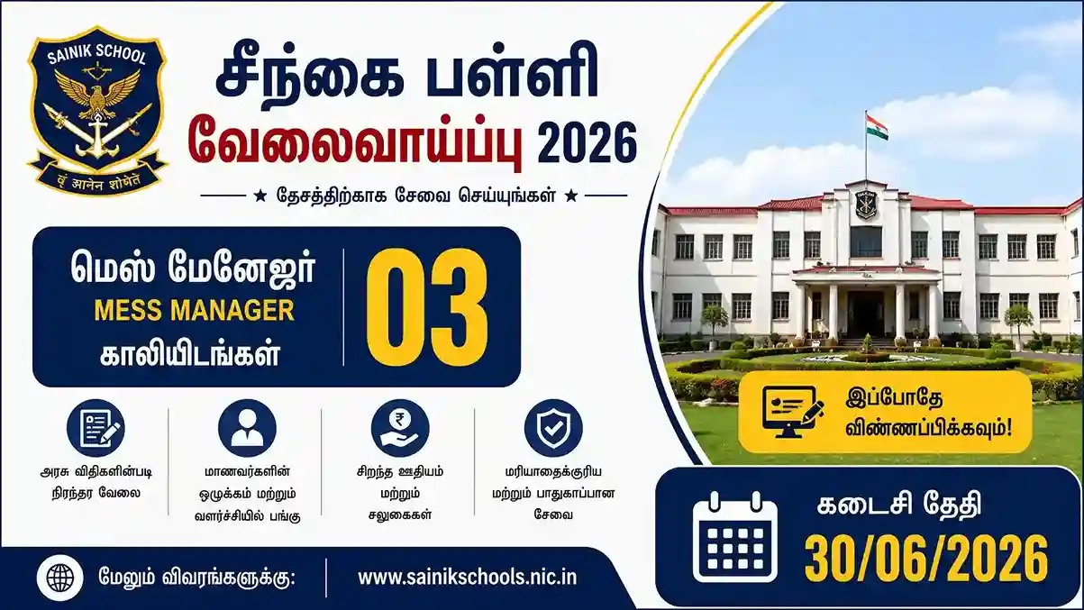 Sainik School Recruitment 2026