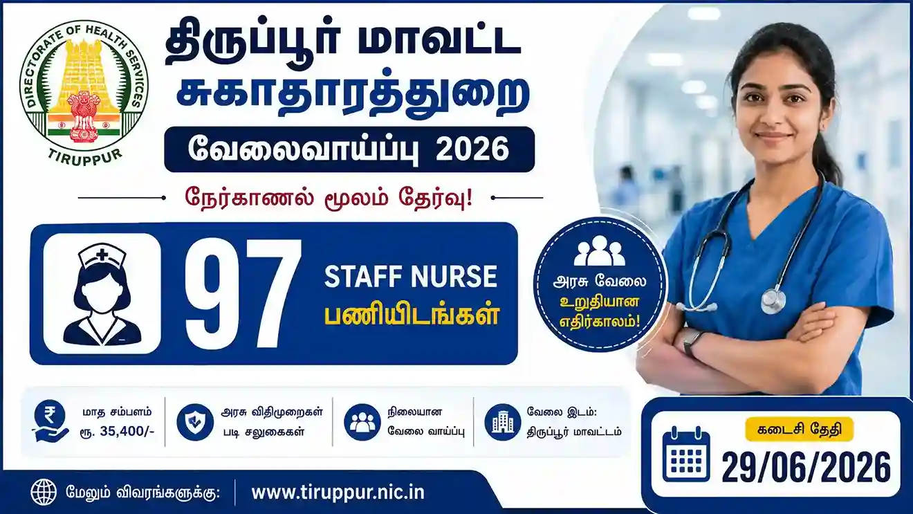 Tiruppur DHS Recruitment 2026