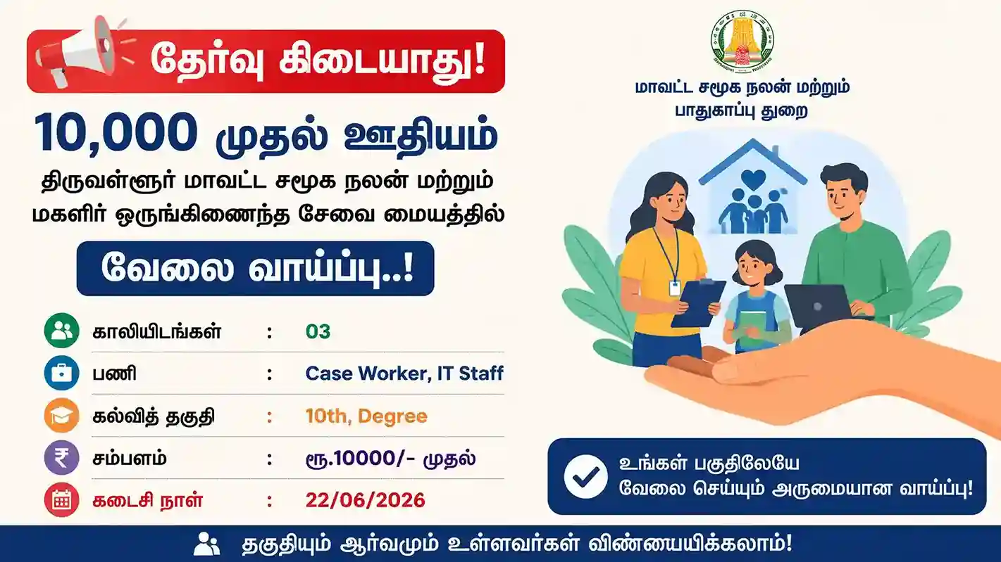 Tiruvallur OSC Recruitment 2026
