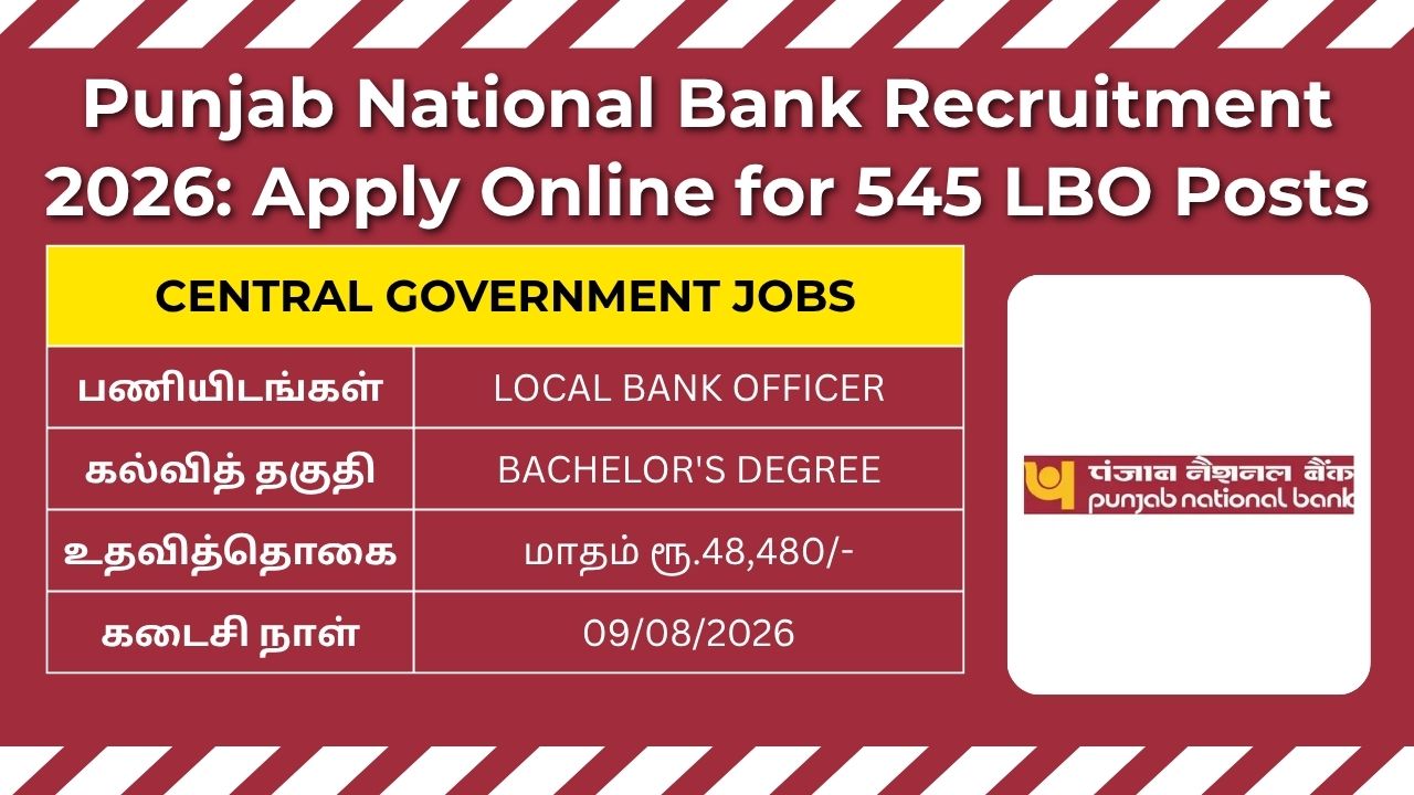 Punjab National Bank Recruitment 2026 notification for 545 Local Bank Officer (LBO) vacancies.